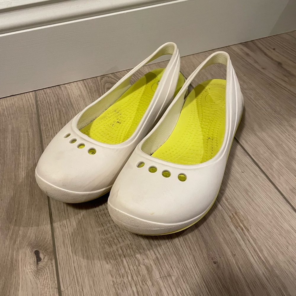 Women’s white crocs